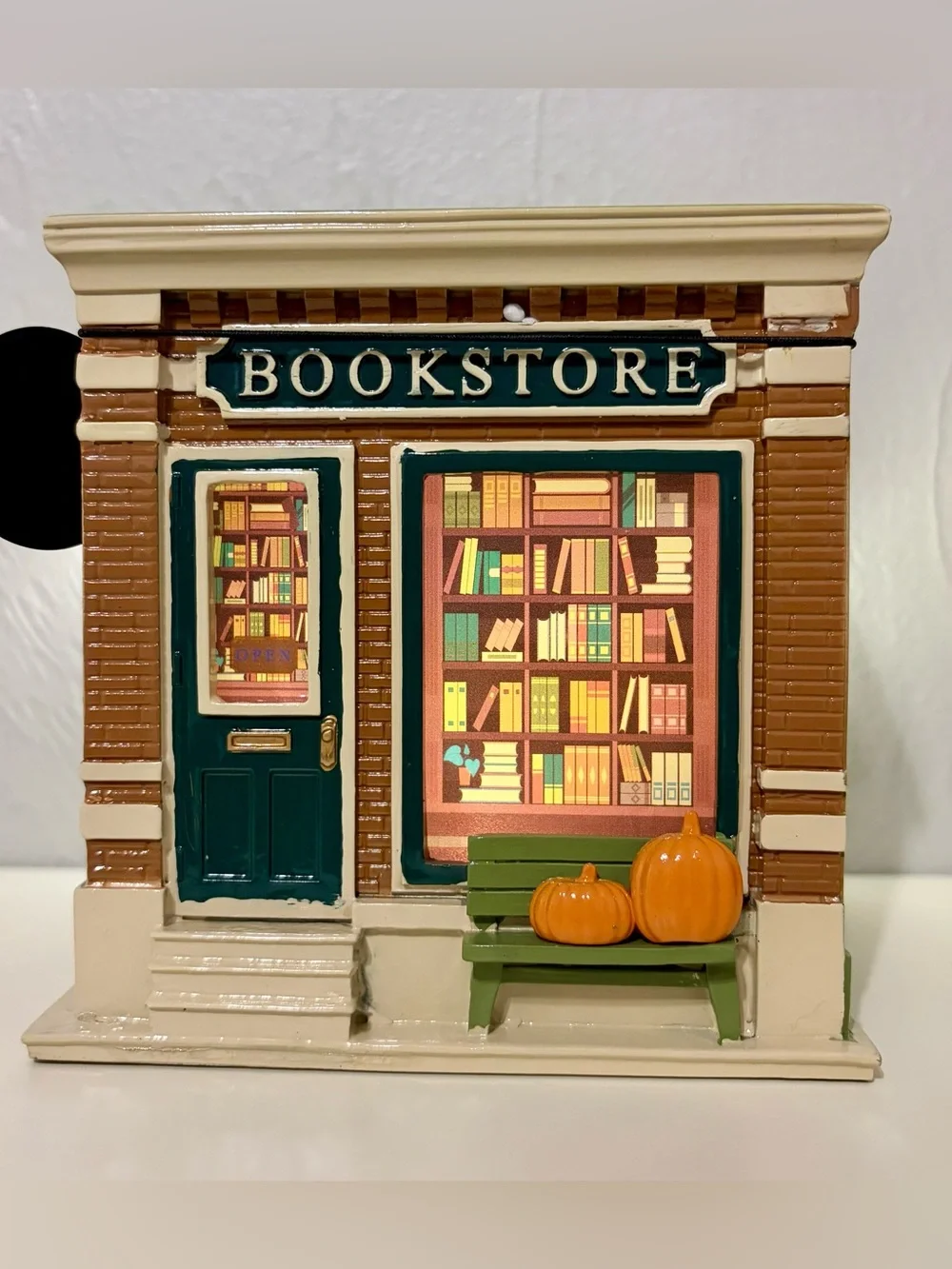 Bath & Body Works Light Up Coffee Shop Bookstore 3-Wick Candle Holder - Picture 2 of 8